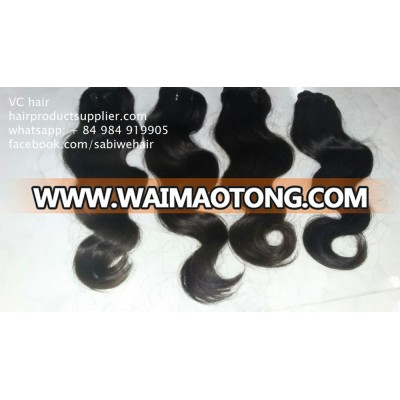 wefted natural body wave hair in coarse texture from Cambodian hair