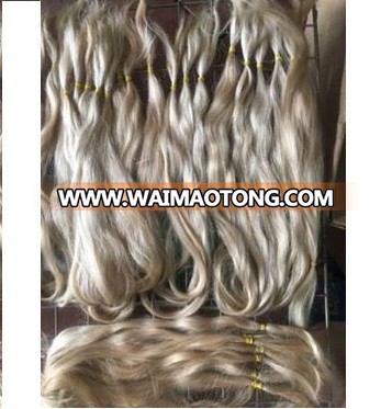 Vietnamese Russian blond Hair cold blonde color hair extention